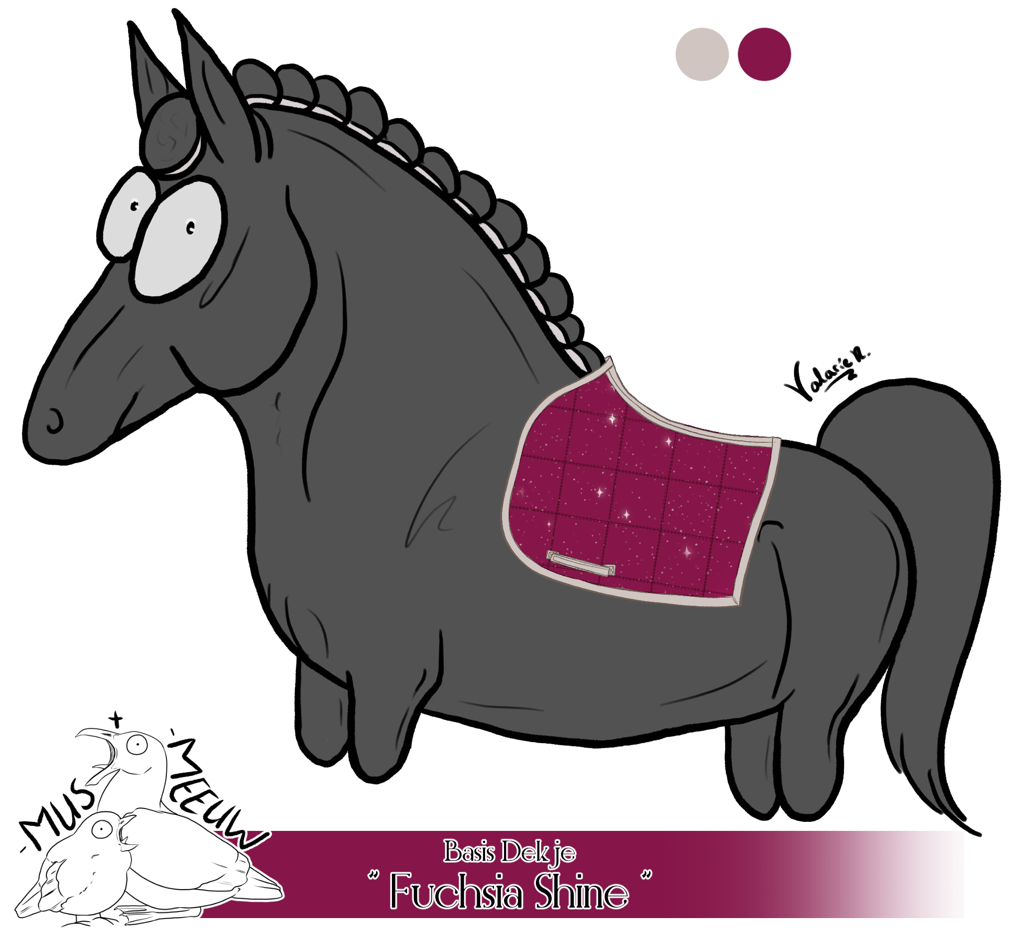 "Fuchsia Shine" Basis Dekje