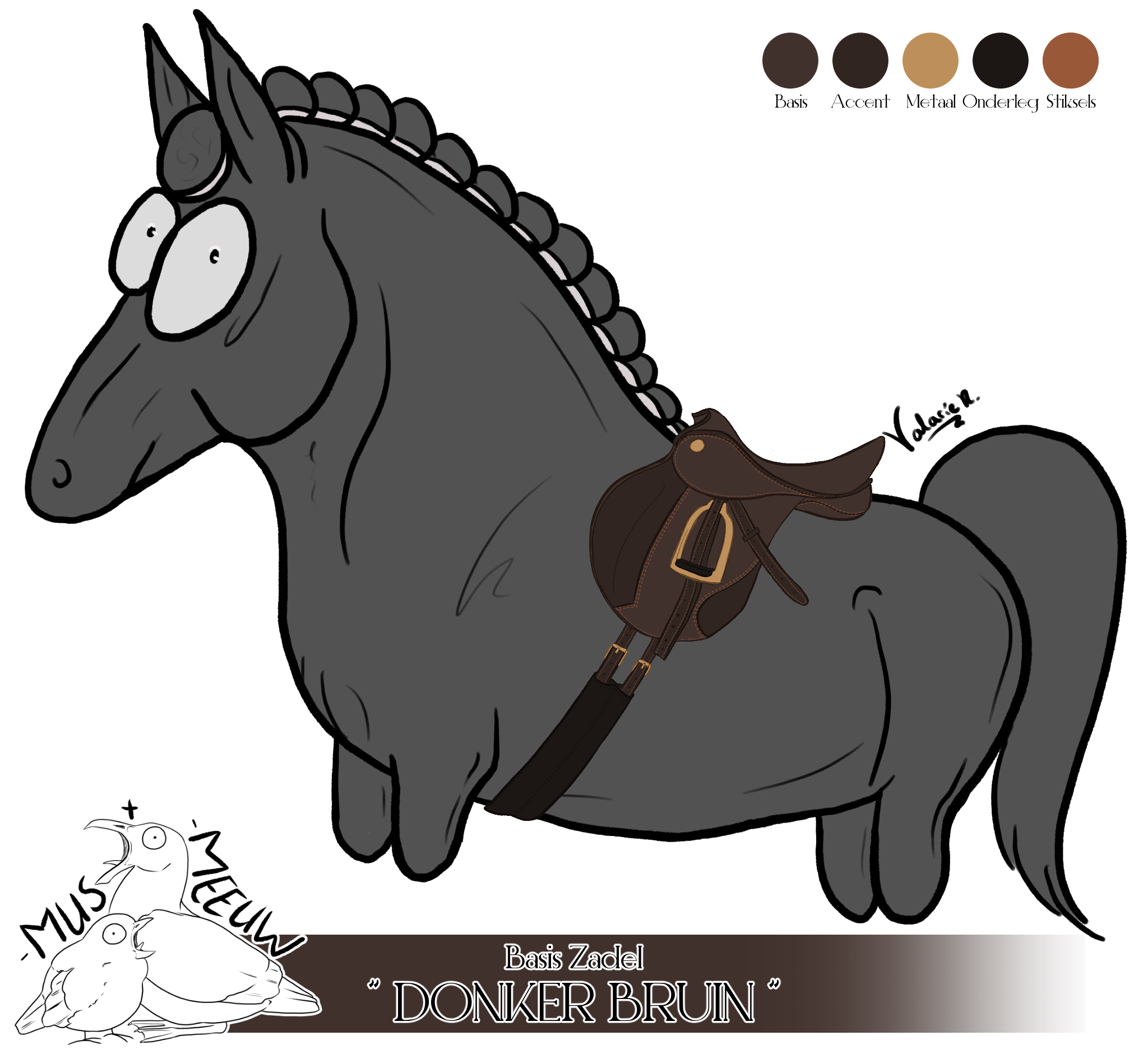 Basis Zadel Donkerbruin